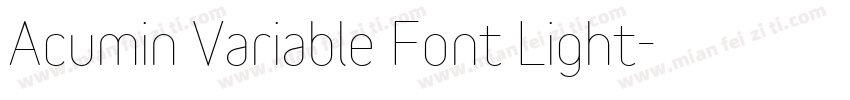 Acumin Variable Font Light字体转换